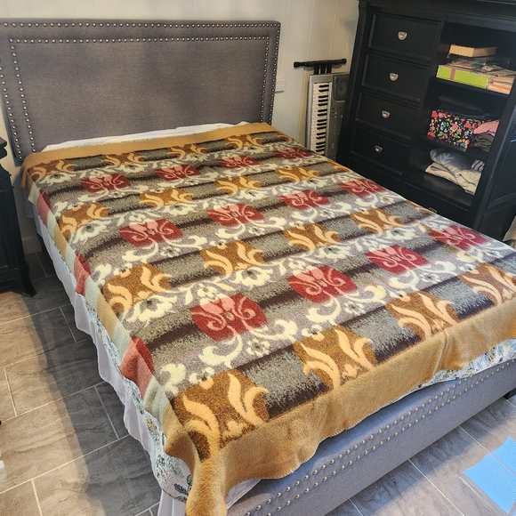 Vintage Other - Dormibella Fibrenka Vintage Full Double Size Blanket Holland Wool ? Boho Decor